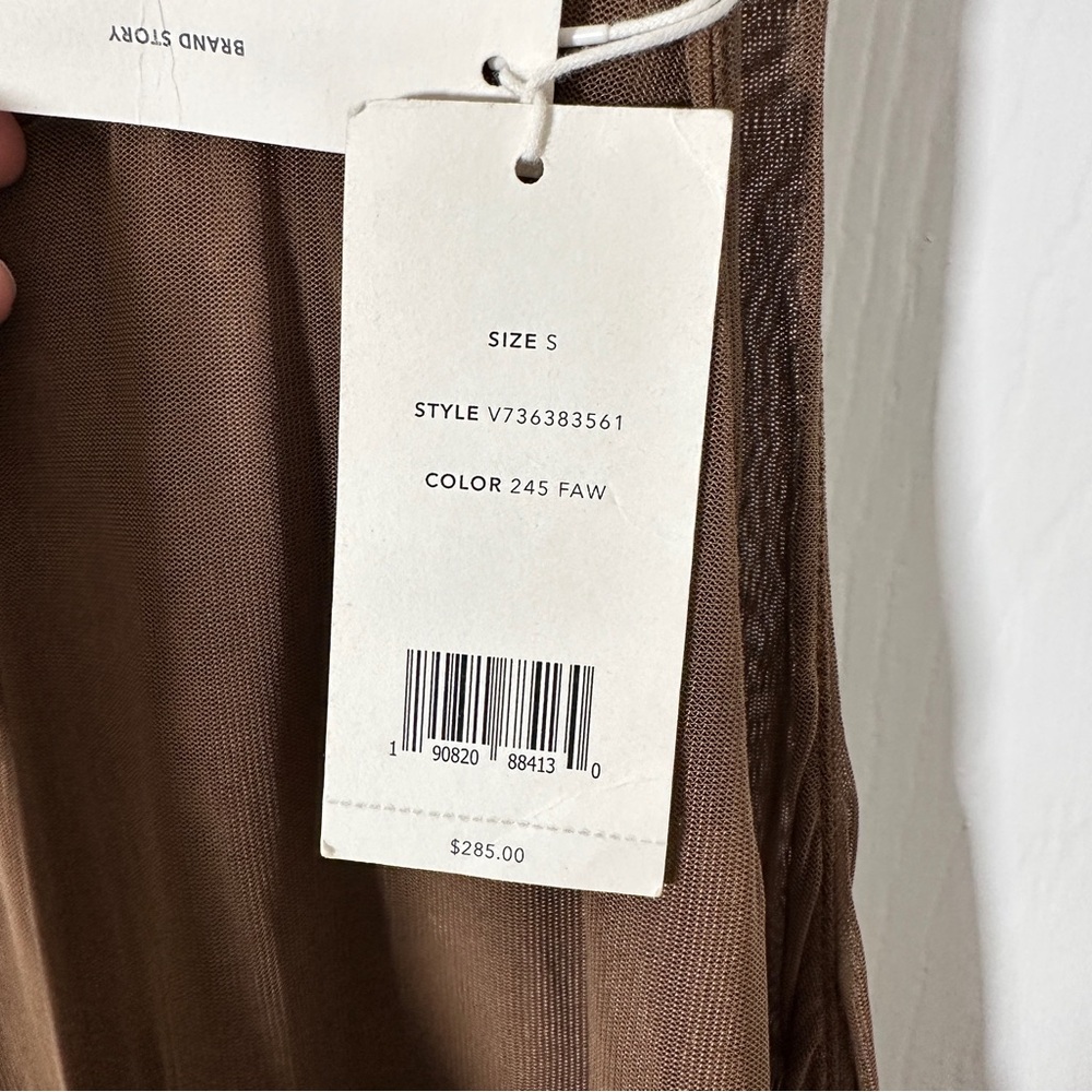 NWT Vince High Neck Pleated Dress - Picture 5 of 12